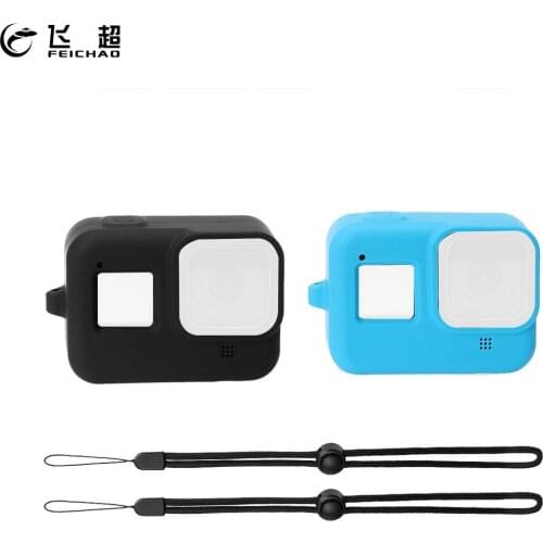 Silicone Case Rollcage for GoPro Hero 8 Tempered Glass Screen Protector Protective Lens Film Housing Cover for GoPro 8 Accessory