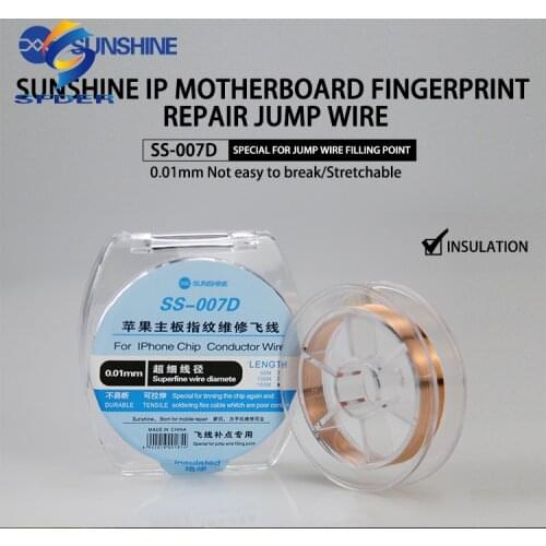 0.01mm SS-007D Superfine Jump Wire for IPhone Chip CPU Motherboard Conductor Fly Wire Soldering Repair Tool