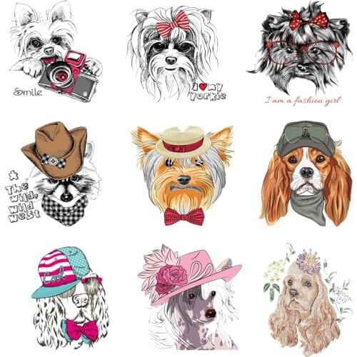 Iron-on Transfers for Clothing Patches for Clothes Thermo Stickers Diy Dog Patch Flex Fusible Transfer Vinyl Adhesive Stripe J