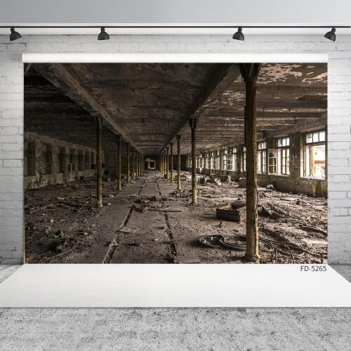 Abandoned Factory Building Photographic Background Viny Cloth Backdrop Photo Studio for Baby Children Portrait Indoor Photobooth