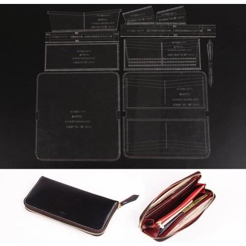 WT965 Handbag Acrylic Template Wallet Leather Pattern Acrylic Leather Pattern Leather Templates for Bags