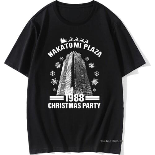 T Shirt Nakatomi Plaza Funny 100% Cotton Christmas Party 1988 Men Tee Shirt Tops Tees T-Shirt