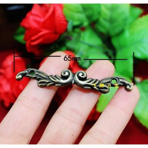 10Pcs Antique Bronze Zinc Alloy Eyebrow Handle Cabinet Handle(Sizes:65mm)