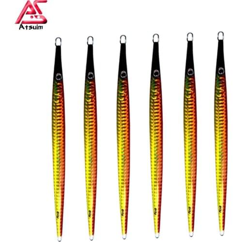 AS 6pcs Pesca Fast Jig Lure Fishing Shore Cast Spoon 60g80g Vertical Speed Sinking Metal Jigging Artificial Bait Sea Angler