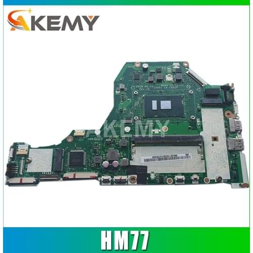 Akemy Laptop motherboard For ACER Aspire A515-51 i7-7500U Mainboard NBGP41100 LA-E891P SR341 DDR4
