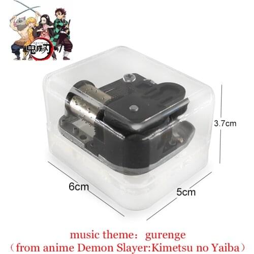 Acrylic Transparent Wind-up gurenge Demon Slayer:Kimetsu no Yaiba mechanical Music Box Toy christmas Gift for Kids Children