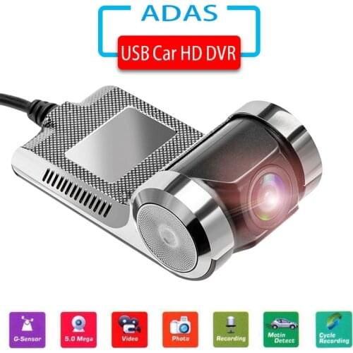 Vehicle Android ADAS USB Car DVR 1080P 720P HD Hidden Car Camera Dash Cam USB DVR Recording Loop Video Recorder Online Upgrade