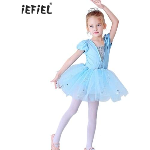 Ballet Tutu Dress Girls Dance Clothing Kids Training Princess Skirt Costumes Gymnastics Leotards Girls Cosplay Dress Up Clothes