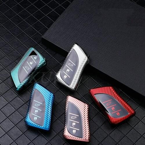Carbon Fiber TPU Car Key Case Full Cover Protect For Lexus UX200 UX250h ES200 ES300h ES350 US200 US260h 2018 2019 Accessories