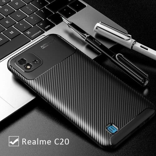 Case on realme c20 bumper cover for oppo realmi c 20 20c realmec20 protective phone coque back bag silicone matte soft tpu armor