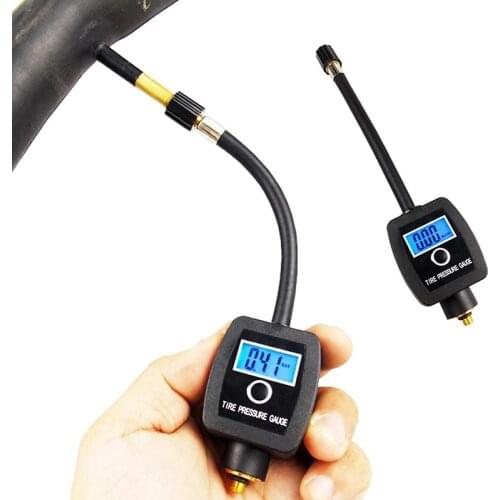 Bicycle Tire Digital Air Pressure Gauge Mini Electronic Precision of Manometer For Presta Valve/Schrader Bike Diagnostic Repair