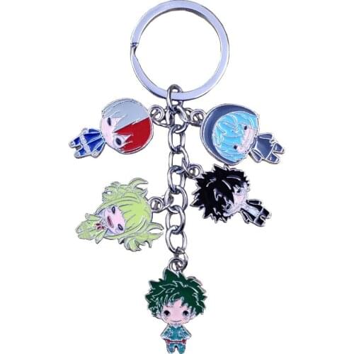 My Hero Academia Deku Style 6 Styles Colorful Enamel Keychain Key Ring Jewelry Birthday Gift Drop Shipping CM041-046