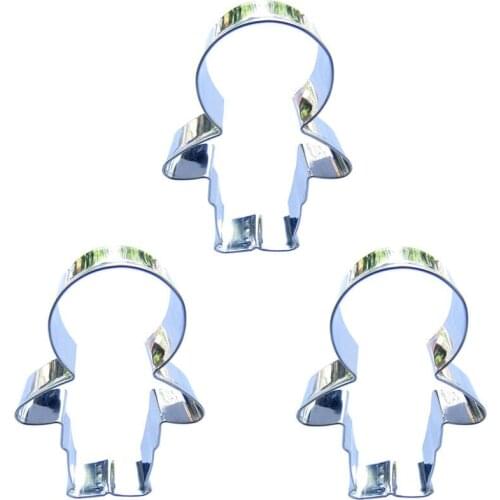 Boy shape 3 piece biscuit cutting molds, baking tools, cake decorating soft candy tools