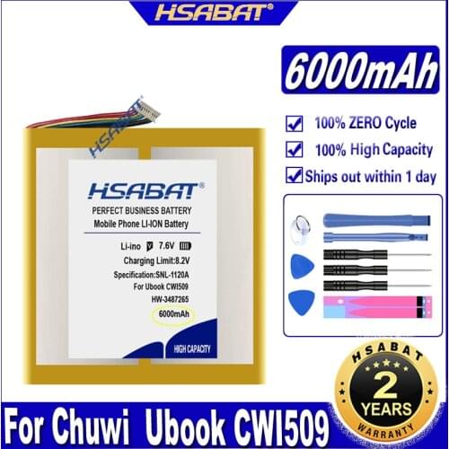 HSABAT HW-31130148 H-31130148P 6000mAh Battery for Chuwi Ubook CWI509 Tablet PC 7-wire Batteries