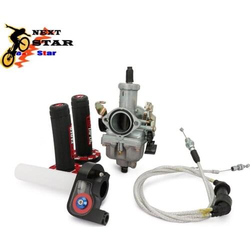 Motorcycle PZ30 30MM Accelerating Pump Carburetor For CB CG 200CC 250CC Dual Reinforced Cable Visiable Twister Pro Taper Grips