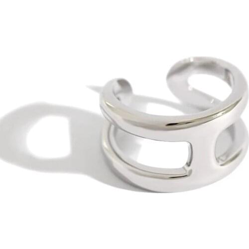 925 Silver The Letter H Rings Jewelry Minimalism Charm Anel Bohemia Jewelry Vintage Boho Bague Femme Anelli Ring for Women