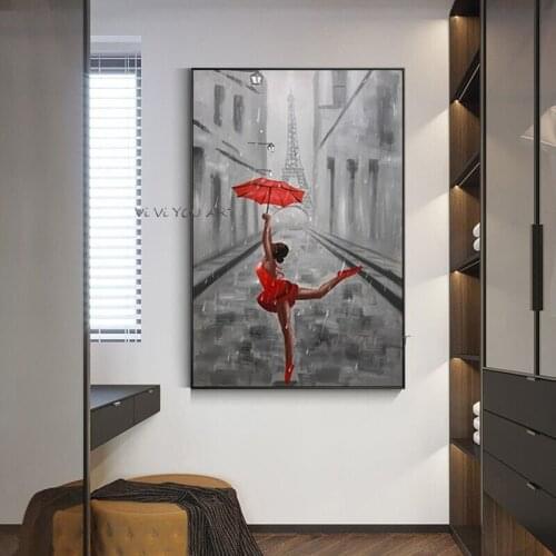 Beautiful Hand Made Oil Painting On Canvas Dancing Girl Oil Painting Modern Canvas Wall Art Home Decor Pictures no Framed