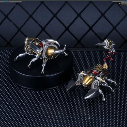 Mechanical insect metal scorpion assembly model cool pen holder art decoration Toy Full metal