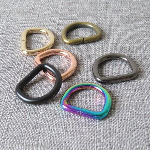 100 pcs 20mm metal D ring belt buckle bag cat dog collar leash harness garment sewing accessories purse straps strong hardware