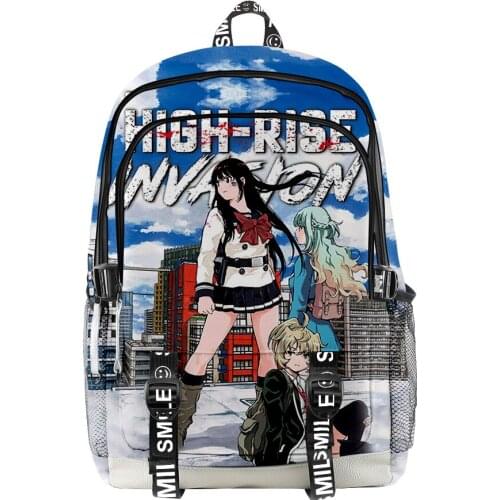 2021 3D High-Rise Invasion Men Women Backpack Oxford School Bag Fashion Style Teenager Girl Child Bag Travel Backpack