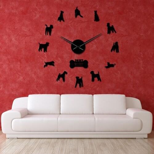 Sporting Dog Breed Pointer Dog Mute Wall Clock German Shorthaired DIY Large Watch Pointer Deutsch Kurzhaar Dog Wall Art Stickers