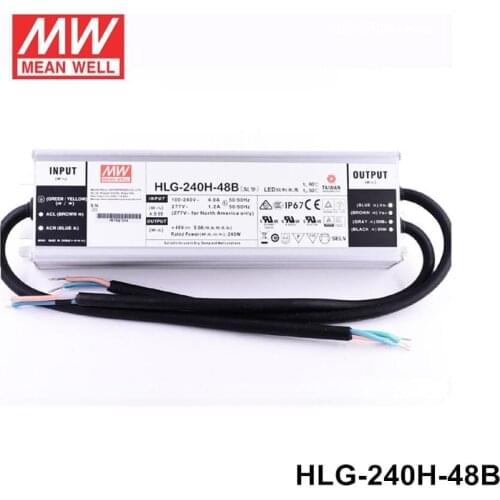 3pcs/lot Original Taiwan Meanwell dimmable led driver HLG-240H-48B for quantum led lamp boards