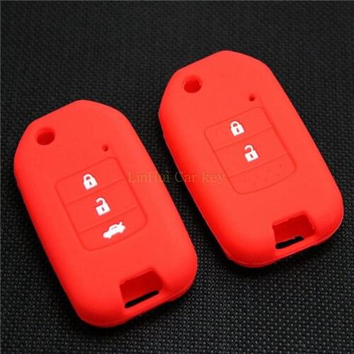 PINECONE Key Protact Cover for HONDA FIT XRV CITY CIVIC VEZEL GREIZ 2 3 Buttons Remote Key Silicone Cover Shell 1 PC