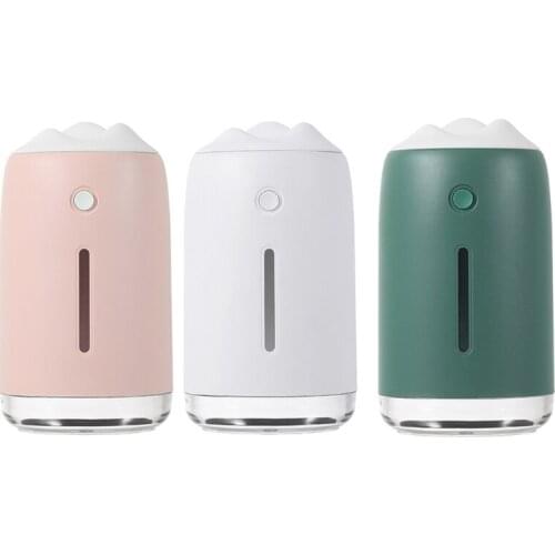 Portable Air Humidifiers USB Mist Mode Waterless Quiet Small 310ml Desktop Cool Mist Humidifier with Night Light Gifts for N0PF
