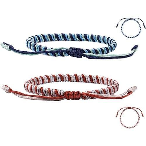 Handmade Knots Adjustable Braided Rope Cord Bracelet Unisex Lucky Friendship Bracelets Bangle Beach Jewelry