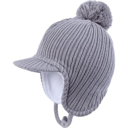 Baby Hat Crochet Casquette Hat For Boys Girls 2 Layer Thick Ear Protective Infant Cap Winter Childrens Earflap Hats Caps
