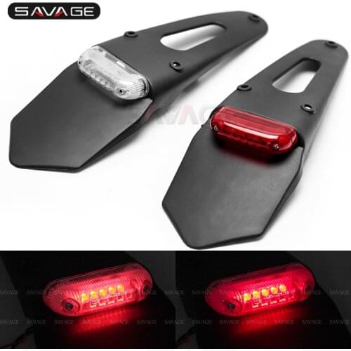 LED Moto Rear Fender Brake Stop Motorcycle Tail Light Supermoto Enduro Dirt Bike For EXC 250 WRF KX CR 400 426 450