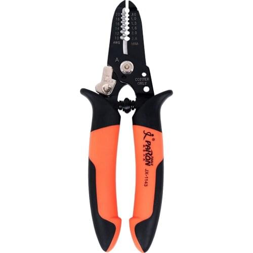 PARON JX-1143-A Portable Wire Stripper Decrustation Pliers Cable Stripping Cutter Hand Tool with Carbon Steel for Electrical