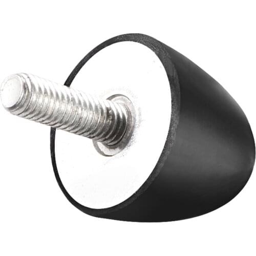 Uxcell 25x25mm Conical Rubber Mount Vibration Isolators Shock Absorber with M6x 18mm Threaded Studs to Air Conditioning etc