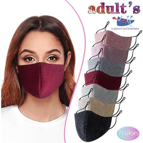 Elegant Womens Cotton Face Masks Masque Washable Anti-dust Pm25 Reuse Adjustable Mascsrillas Mascaras Masker Earloop Bandage