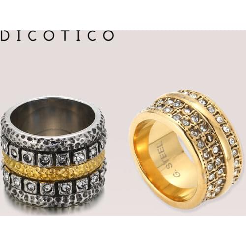 Dubai Rings For Women Double Layer Cubic Zircon Stainless Steel Wedding Bague Jewelry Accessories Free Shipping Rings 2021