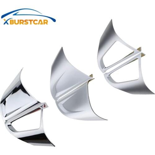 Xburstcar Car Chrome Steering Wheel Protective Cover Trim Car Sticker for Chevrolet Cruze Sedan Hatchback 2009 - 2015 Trax