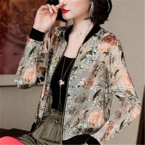 2021 Spring Summer New Korean Women Long-sleeved Zipper Lady Uniform Coat Female Age-reducing Short Jacket Sun Protection tops