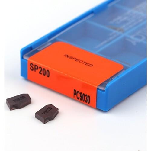 10pcs SP200 SP300 SP400 PC9030 NC3020 NC3030 Slotting Carbide Insert Lathe Cutter Turning Tool Parting and Grooving Tool for P.M
