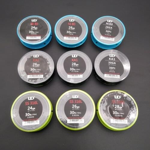100% Authentic Youde UD Heating Resistance Wire Ni80 Wire KA1 Wire SS316 Wire for Tank