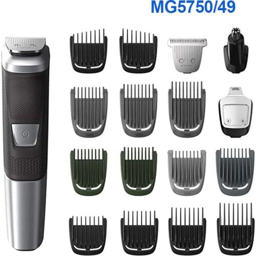 100% Original Philips Multifunction Electric Shaver Hair Clipper Norelco MG5750/49 Multigroom All-In-One Trimmer Series for Men