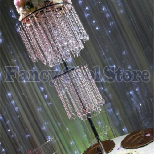 120cm Tall Wedding crystal Table Centerpiece Flower Stand road lead wedding decoration 10pcs/lot
