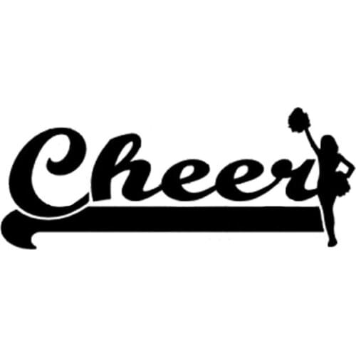14.1*5.7CM Interesting Cheerleader Decor Car Sticker Vinyl Silhouette Extreme Movement C12-1502