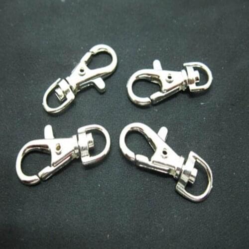 20Pcs Lobster Clasp Metal Connector Jewelry Swivel Clasps DIY Jewelry Making Keychain Parts Bag Dangles 36x12mm
