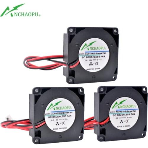 4cm ACP4010S-Blower fan 40mm 40x40x10mm DC5V USB 12V 24V Mini side blower cooling fan for 3D printer projector router