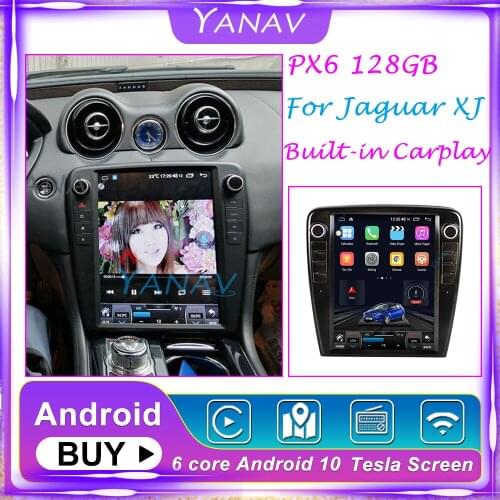 12.1" 128G Android 10 Tesla Screen Navigation Car Multimedia Radio Player For Jaguar XJ XJL 2004-2015 built in carplay head unit