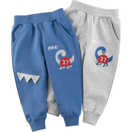 Spring and Autumn Boys' Pants Childrens Pants New Casual Baby Childrens Pants Cartoon Pattern