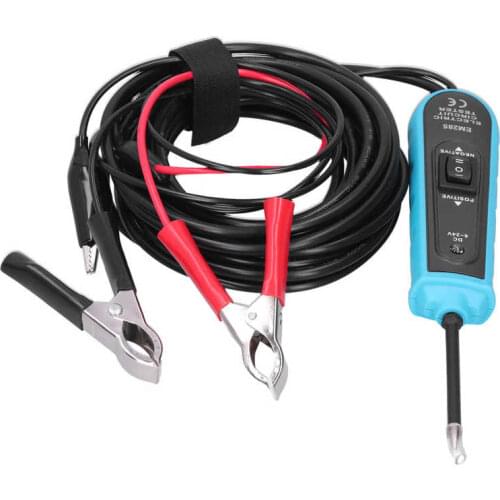 EM285 Car Electric Circuit Tester 6-24V DC Overload Protection with Detachable Power Probe