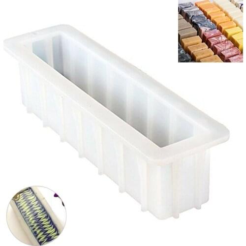 DIY Large Loaf Soap Mold Rectangular Swirl Making Tools DIY Handmade Rendering Mould