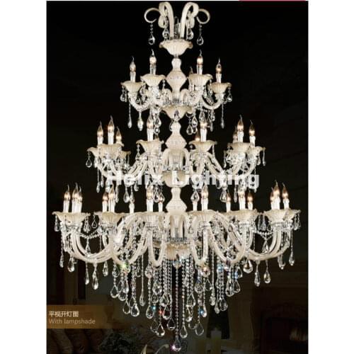 Champagne Whitel D150cm H200cm 32 Arms E14 LED Royal Crystal Chandelier Golden Hotel Modern Crystal Chandelier 100% Guaranteed