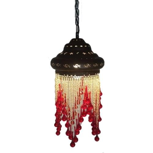 Thai retro Southeast Asian crystal pendant lights tavern coffee shop music bar aisle corridor decorative pendant lamps lighting